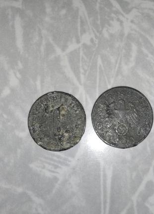 Німецька монета 1940 і 19433 фото