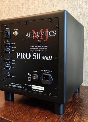Mj acoustics pro 50 mkii subwoofer 120w rms a/b england сабвуфер