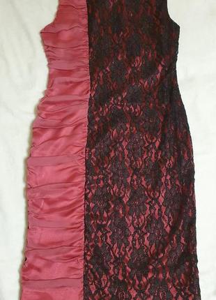 Коктельное платье гипюр винтажное футляр карандаш по фигуре bastet