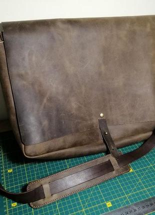 Сумка шкіряна vintage messenger bag