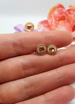 🌞 миниатюрные серьги гвоздики "солнышко" от pieces оригинал с сайта asos9 фото