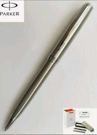 Кулькова ручка parker steel silver clip2 фото