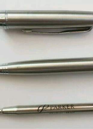 Кулькова ручка parker steel silver clip4 фото