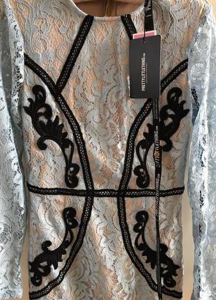 Кружевное мини платье, р. 36-38 3