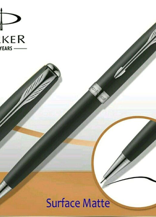 Кулькова ручка parker sonnet matte black ct4 фото