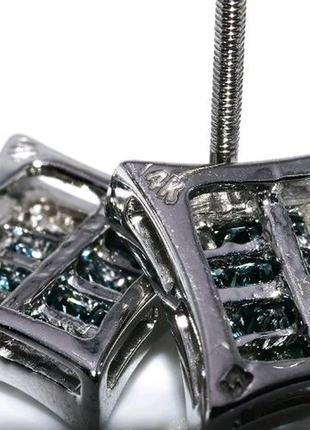 Сережки-пусети з діамантами 0.99 каратів3 фото