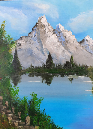 Картина. озеро в горах.1 фото