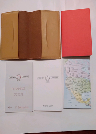 Блокнот l agenda moderne paris шкіряний, вінтажний 2001р.