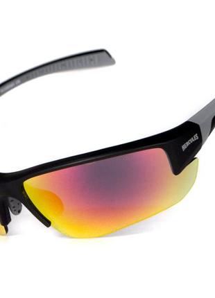 Защитные очки global vision hercules-7 (g-tech red), зеркальные красные