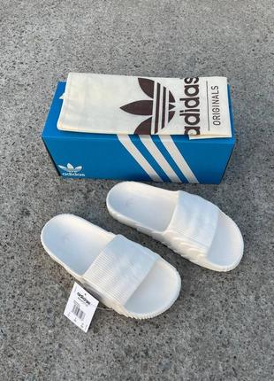 Adidas adilette white slides