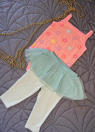 Детский набор боди и штанишки 6-9 мес 74-80