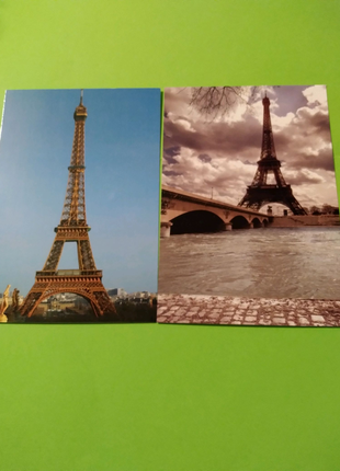 Листівки 2х видів,  великі 11,8×17 париж, франція.