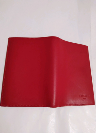 Гаманець шкіряний вінтажний frederic paris червоний 15×10,5см4 фото