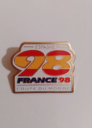 Значок брошка пін  вінтажний france 98 з прапором іспанії1 фото