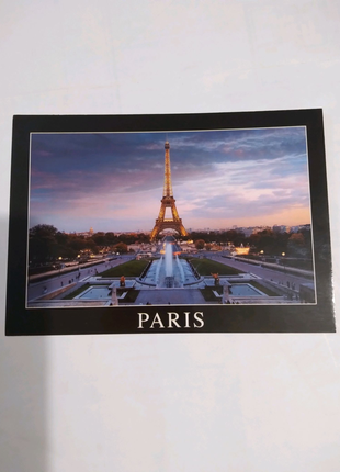 Листівки великі 11,8×17см нічний париж, франція.3 фото