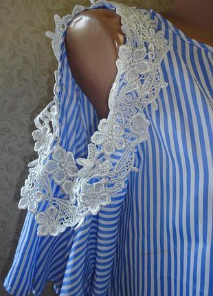 Блуза в смужку р. 12 (поліестер)