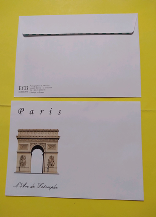 Поштовий конверт 11,4×16,2см, франція.1 фото