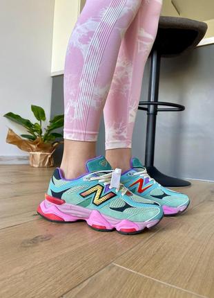 Женские кроссовки new balance 9060 warped multicolor