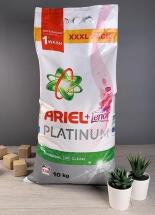 "пральний порошок ariel+lenor platinum універсальний, 10kg. 130 п