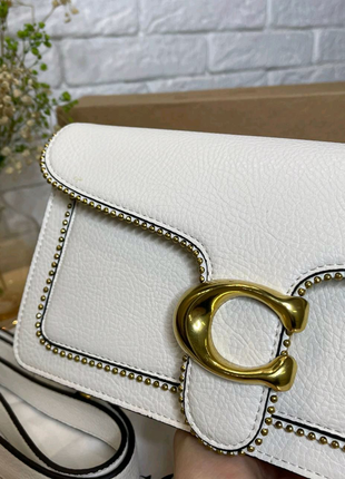 Coach  tabby shoulder bag white5 фото