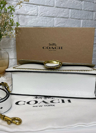 Coach  tabby shoulder bag white7 фото