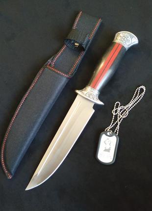 Великий мисливський ніж columbia 30см. туристичний ніж із чохлом1 фото