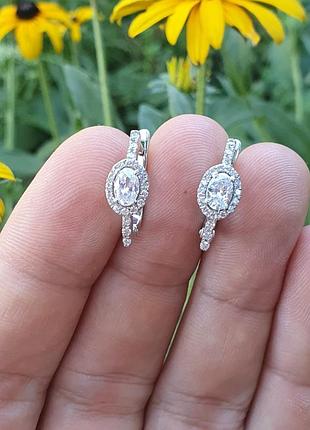 Серебряные сережки классическийюе