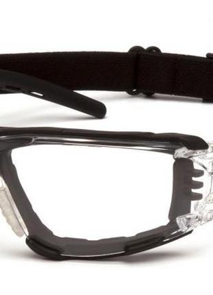 Очки защитные с уплотнителем pyramex fyxate (clear) super anti-fog h2max, прозрачные