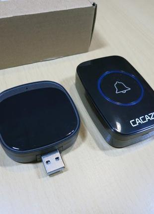 Бездротовий дверний usb дзвінок cacazi 60 мелодій + батарейка