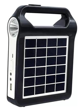Ліхтар-power bank-радіо-блютуз (2400mah) із сонячною панеллю ep-0