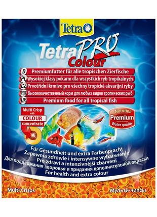 Сухий корм для акваріумних риб tetra в чіпсах «tetrapro colour»