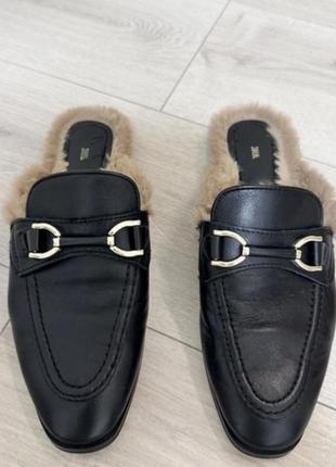 Трендовые мюли с натуральной кожи от zara
