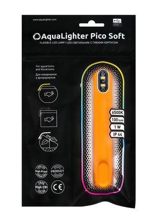 Светодиодный светильник aqualighter pico soft (для квадратного аквариума до 10л, круглого - до 30л), 6500к желтый5 фото