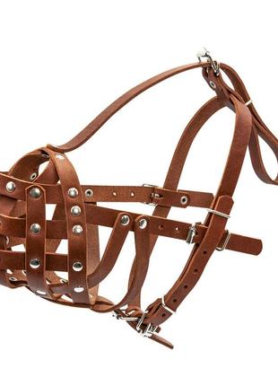 Намордник твердый "collar" (боксер большой) коричневый2 фото