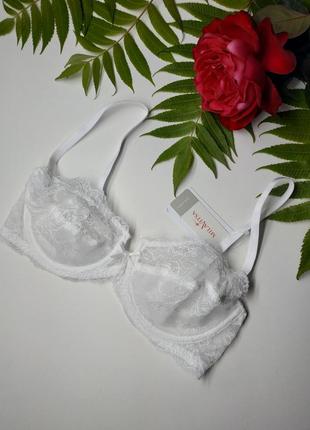 Тоненький белый 123290 кружевной мягкий бюст milavitsa  милавица