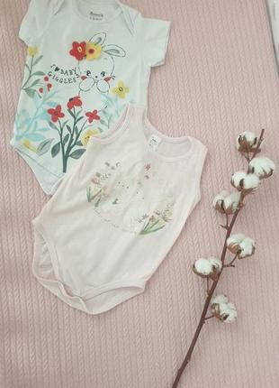 Набор боди для девочки 6-9 мес