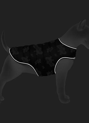 Курточка-накидка для собак waudog clothes, рисунок "дом", m, а 37 см, b 52-62 см, с 36-47 см5 фото