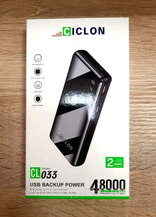 Повер банк power bank ciclon cl-033 48000 mah