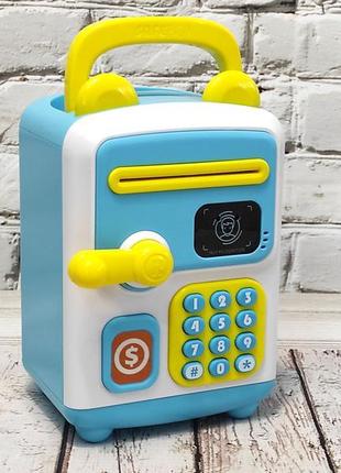 Електронна дитяча скарбничка-сейф з кодовим замком face1 фото
