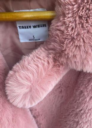 Еко шуба, рожевого, пудрового кольору, бренду tally weijl, розмір2 фото