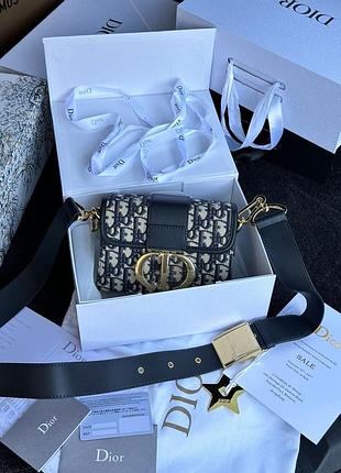 Сумка кросс боді premium 1:1 cd 30 montaigne bag blue/beige