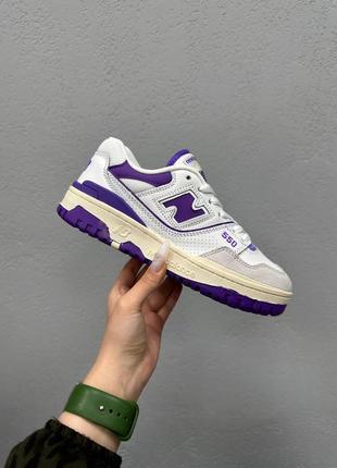 Жіночі кросівки new balance 550 white violet1 фото