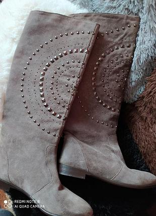 Сапоги натуральная замша