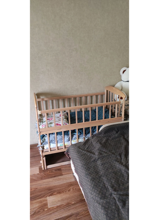 Дитяче ліжко "наталка" з маятником + матрац + захист. самовивіз.