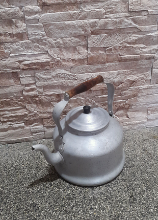 Чайник алюмінієвий 60-х років, ретро, лофт,loft,декор