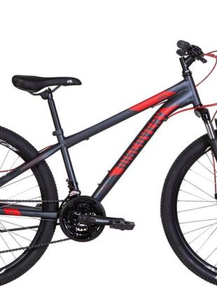 Велосипед st 26" discovery rider, am, dd, рама 16" графітовий з червоним (ops-dis-26-529)