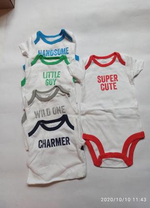 Бодики набор бодик картерс carters короткий рукав боди