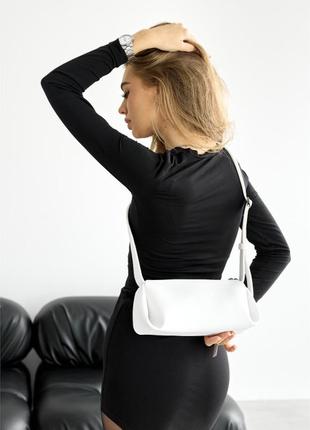 Жіноча сумка leoma strip біла `ps`5 фото