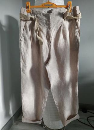 Льняные брюки m&amp;s collection2 фото