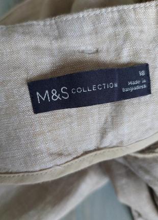 Льняные брюки m&amp;s collection6 фото